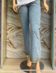 Amazigh-Inspired Embroidered Denim Jeans – Boho Chic with Berber Detailing