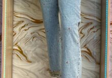 Amazigh-Inspired Embroidered Denim Jeans – Boho Chic with Berber Detailing